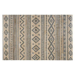 [14114] TAPIS BAMBOU ETNIC BLANC-GRIS 60X90