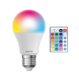 [16117] AMPOULE LED A60 E27 8W (eq 60W) 2700K RVB + REMOTE