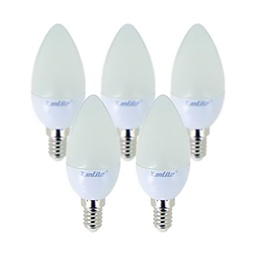 [16137] PACK 5 AMPOULES LED FLAMMES SMD E14 470LM 2700K 5,3W