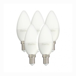 [16138] PACK 5 AMPOULES LED FLAMMES SMD E14 470LM 4000K 5,3W