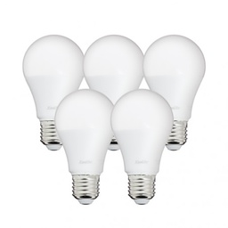 [16156] PACK 5 AMPOULES LED A60 OPAQUE E27 806LM 2700K 9W