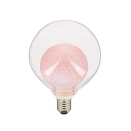 [16281] AMPOULE DECO DOUBLE VERRE PINK G125 250LM 2700°K