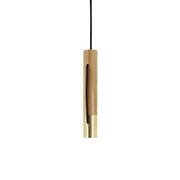 [16331] TEMPO : SUSPENSION E27 - 60W MAX - IP20 - BRASS / DRY MAPLE