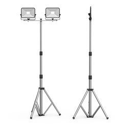 [16374] PROJECTEUR FILAIRE TRIPOD 2 TETES 2X1400LM 40W IP44 6500K