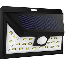 [16387] APPLIQUE SOLAIRE NOIRE SENSOR 250LM IP65 6500K