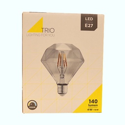 [16563] AMPOULE TRIO E27 FILAMENT 4W/ 140LM 3000K 1X DIAMOND SMOKED