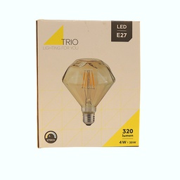 [16566] AMPOULE TRIO E27 FILAMENT 4W/ 320LM 2700K 1X DROP STRUCTURE AMBER