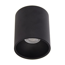 [16960] PLAFONNIER GU10 ROND LARGE NOIR