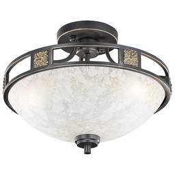 [17043] PLAFONNIER TRIO QUINTA EXCL. 2 X E27, MAX. 42W H:20CM, D:33CM,