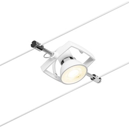 [17376] LAMPE SUR CABLE MAC II MAX5X10W GU5,3 BLANC 60VA METAL