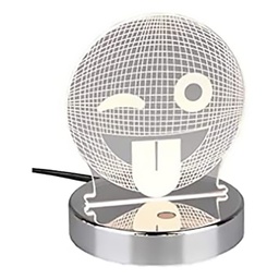 [17590] LAMPE DE TABLE REALITY SMILEY INCL. 3,2W RGBW-LED 3000K 200LM