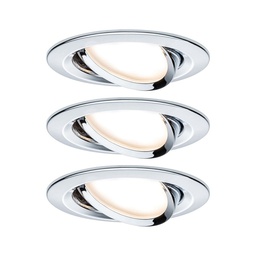 [17708] KIT SPOT ENCASTRE NOVA ROND NOIR LED 3 NIVEAU GRADABLE 3X6,5W 230V GU10 51MM