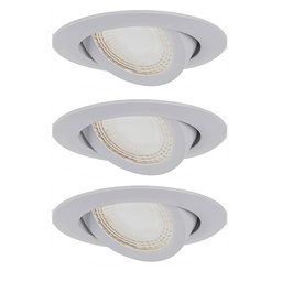 [18969] SPOT ENCASTRE 3 STEP DIMMABLE ORIENTABLE LED 3X6W 3000K BLANC DEPOLI
