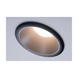 [17733] SPOT ENCASTRER COLE COIN 3 STEP DIM 3X6.5W NOIR ARGENT PLASTIQUE