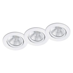 [17771] ECLAIRAGE ENCASTRE TRIO PAMIR INCL. 3 X SMD, 5,5W, 3000K, 345LM D:8,5CM, H:5,4CM, CUTOUT D:7,2CM