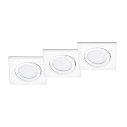 [17798] ECLAIRAGE ENCASTRE TRIO RILA INCL. 3 X SMD, 5W, 3000K, 370LM 9X9CM