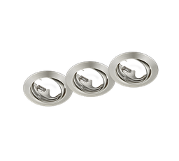 [17816] ECLAIRAGE ENCASTRE - JURA ROND NICKEL MAT EXCL.3 X GU10 MAX.15W D:9CM