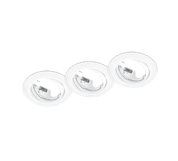 [17817] ECLAIRAGE ENCASTRE - JURA ROND BLANC MAT EXCL.3 X GU10 MAX.15W D:9CM