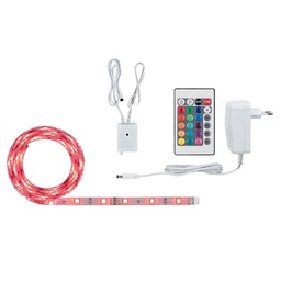 [17977] STRIP FUNCTION SIMPLE LED 1,5M RGB 12W 230/12V DC BLANC METAL PLASTIQUE