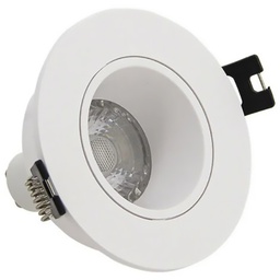 [18126] SPOT GU10 50W 2700K ROND ORIENTABLE BLANC IP20