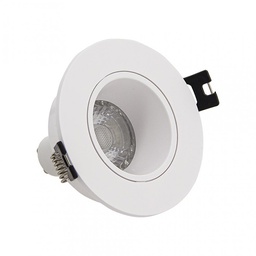 [18129] LOT DE 3 SPOTS GU10 50W 2700K ROND ORIENTABLE BLANC IP20