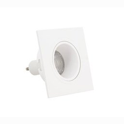 [18132] SPOT GU10 50W 2700K CARRE ORIENTABLE BLANC IP20