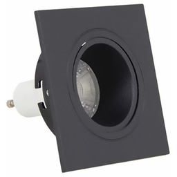 [18133] SPOT GU10 50W 2700K CARRE ORIENTABLE NOIR IP20