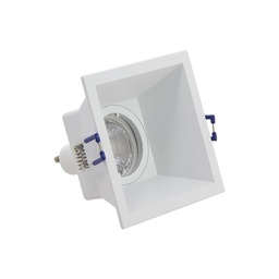 [18143] SPOT GU10 50W 2700K CARRE PROFOND BLANC IP20
