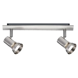 [18164] SPOT TEJA MAX 2X10W GU10 NICKEL SATINE METAL