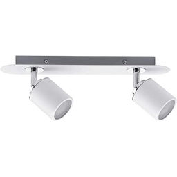 [18191] SPOTS TUBE IP44 MAX 2X10W GU10 BLANC/CHROME 230V