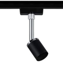 [18229] SPOT URAIL PUREII MAX1X10W GU10 NOIR DEPOLI/CHROME