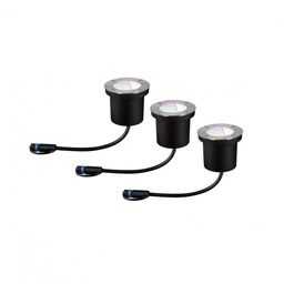 [18331] SPOT STARTER ENCASTRE SOL EXTERIEUR PLUG &amp; SHINE IP65 RGBW TELECOMMANDE