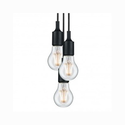 [18520] SUSPENSION KETIL MAX3X20W E27 NOIR PLASTIQUE