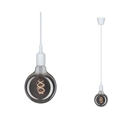 [18525] SUSPENSION KETIL MAX1X20W E27 BLANC PLASTIQUE