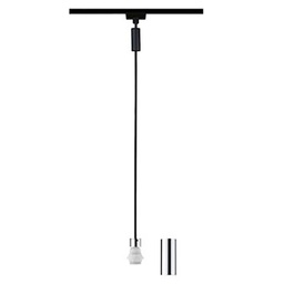 [18538] SUSPENSION URAIL 2EASY BASIC MAX20W E27 NOIR MAT/CHROME
