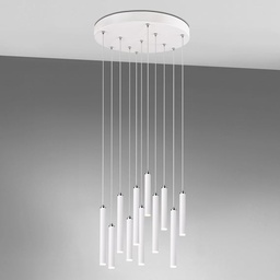 [18592] SUSPENSION TRIO TUBULAR INCL. 11 X 2,5W LED 3000K 11 X 200LM BLANC