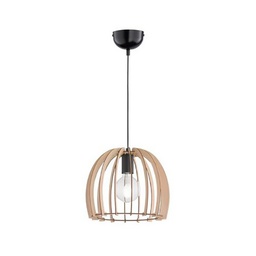 [18597] SUSPENSION REALITY WOOD EXCL. 1 X E27, MAX. 60W H:150CM, D:30CM,