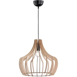 [18598] SUSPENSION REALITY WOOD EXCL. 1 X E27, MAX. 60W H:150CM, D:44CM,