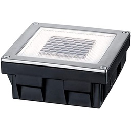 [18699] SPOT EXTERIEUR SOLAIRE IP67 LED 1X0,24W 100X100MM CLAIR ACIER/POLYCARB