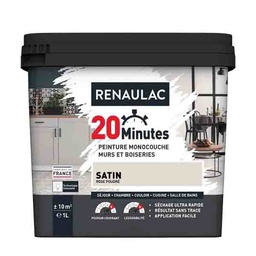 [110387] RENAULAC 20MN MURS ET BOISERIES SATINE ROSE POUDREE 1L