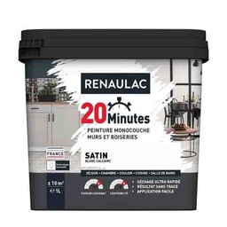 [110391] RENAULAC 20MN MURS ET BOISERIES SATINE BLANC CALCAIRE 1L