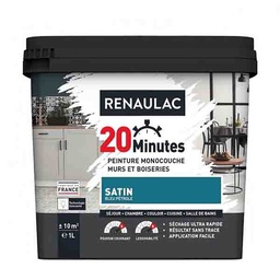 [110399] RENAULAC 20MN MURS ET BOISERIES SATINE BLEU PETROLE 1L