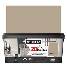 [110428] RENAULAC 20MN MURS ET BOISERIES SATINE BRUN TAUPE 2,5L