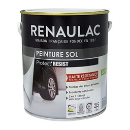 [111683] PEINTURE SOL ACRYLIQUE SATINE BLANC 2,5 LITRES