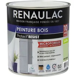 [110812] RENAULAC Peinture Bois vert tilleul satine - 0,5L