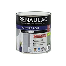 [110814] RENAULAC Peinture Bois vert sauge satine - 0,5L