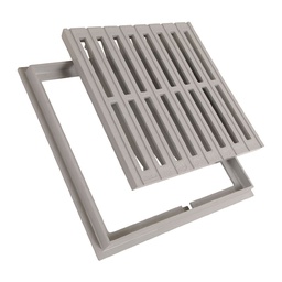 [311790] GRILLE AVEC CADRE 300X300 GRIS