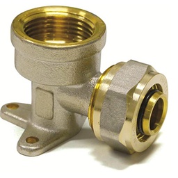 [312143] RACCORD COUDE APPLIQUE TARAUDE FEMELLE ET MULTICOUCHE A COMPRESSION D16-3/4"