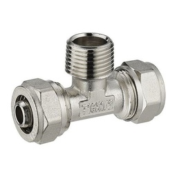 [312173] RACCORD TE FILETE MALE ET MULTICOUCHE A COMPRESSION D20-1/2"