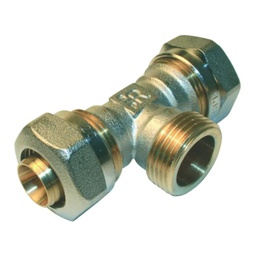 [312174] RACCORD TE FILETE MALE ET MULTICOUCHE A COMPRESSION D20-3/4"